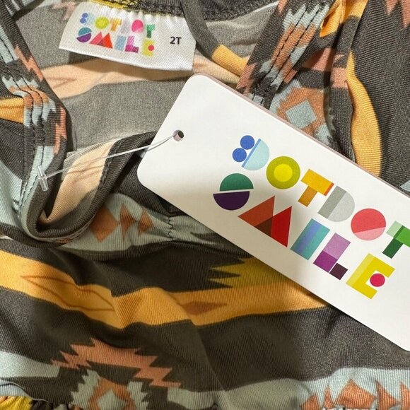 Dot Dot Smile Toddler‎ Girl's Size 2T Aztec Print Ballerina Twirl Dress NWT - Picture 5 of 6